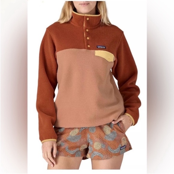 Patagonia Women’s Medium Synchilla Snap-T Fleece Pullover Jacket Terra Pink NWT - Picture 8 of 11